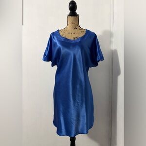 Victoria's Secret VINTAGE Gold Label Royal Blue Nightgown Size M/L